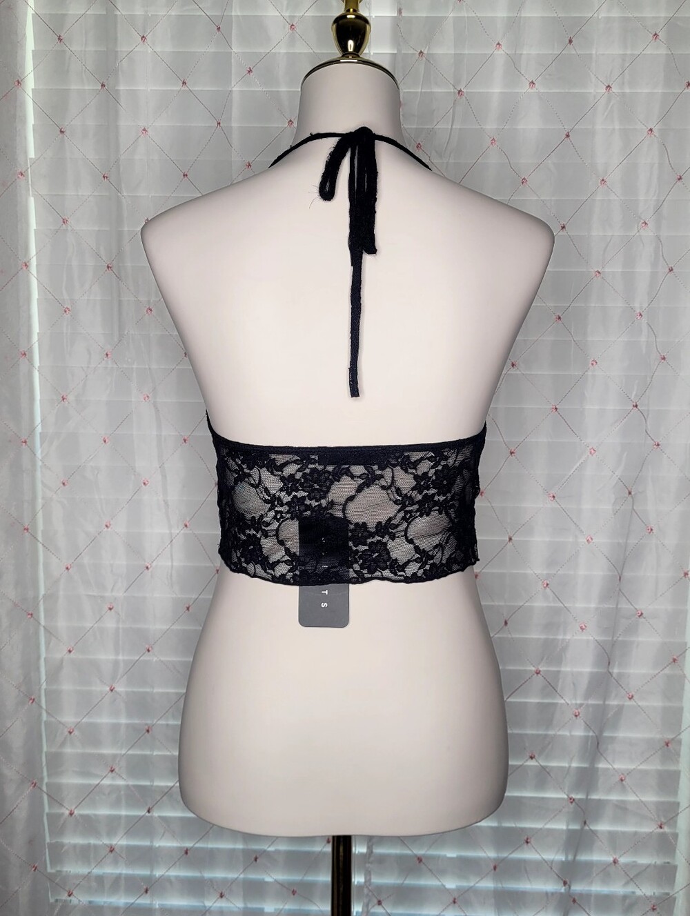 21 Saints Black Lace Halter Top 90s Inspired Y2K Inspired Fairygoth Fairygrunge - Picture 3 of 9